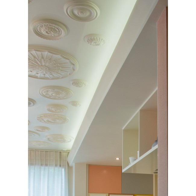Profilo per illuminazione indiretta - Orac Decor - L200xP5,8xH18,5cm - Scatola completa 16 metri - C371 (5)