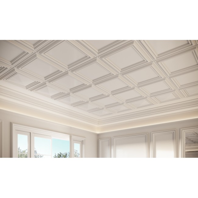 Profilo per illuminazione indiretta - Orac Decor - L200xP4,2xH5,5 cm - C323