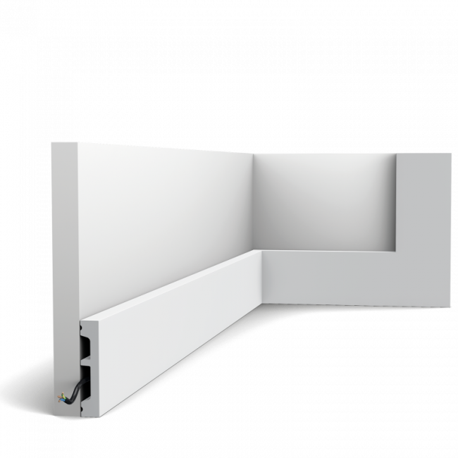Kompletter Karton mit 64 Metern Sockelleisten SX157-RAL9003 (1)
