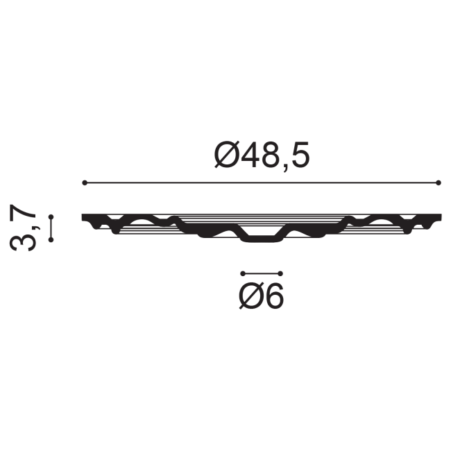 Centre de plafond moyenne taille R09 (4)