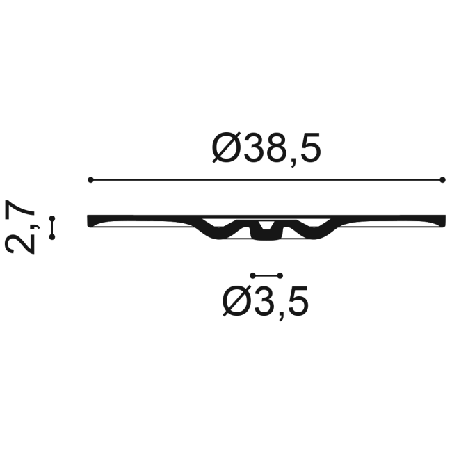 Rosace de taille moyenne, ornements classiques R31 (3)