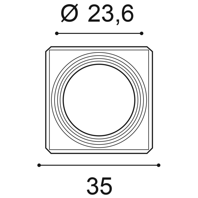 Haute base carrée pour colonne entière K1132 (2)