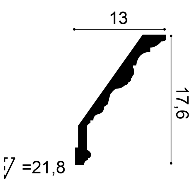 Haute corniche représentant des feuilles d'acanthe C219 (6)