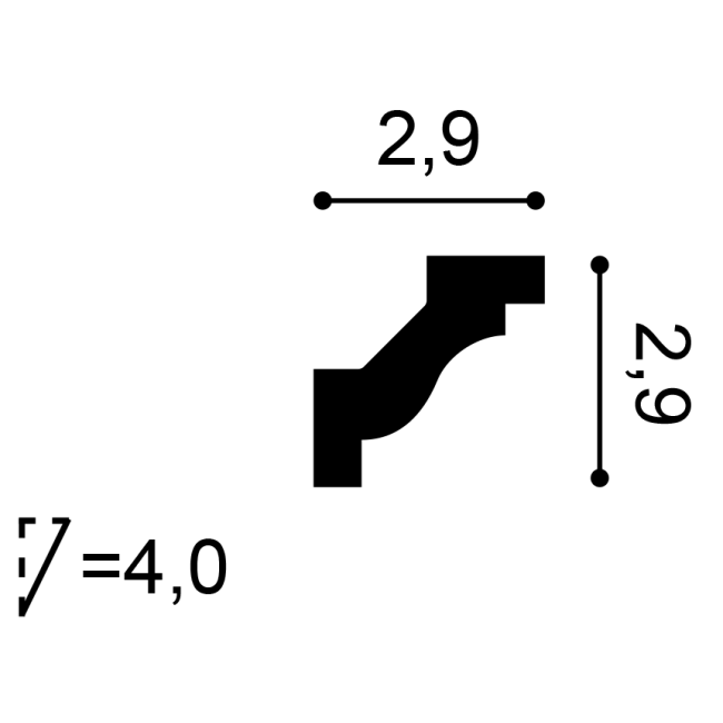 Corniche flexible fine avec motif linéaire C230F (4)