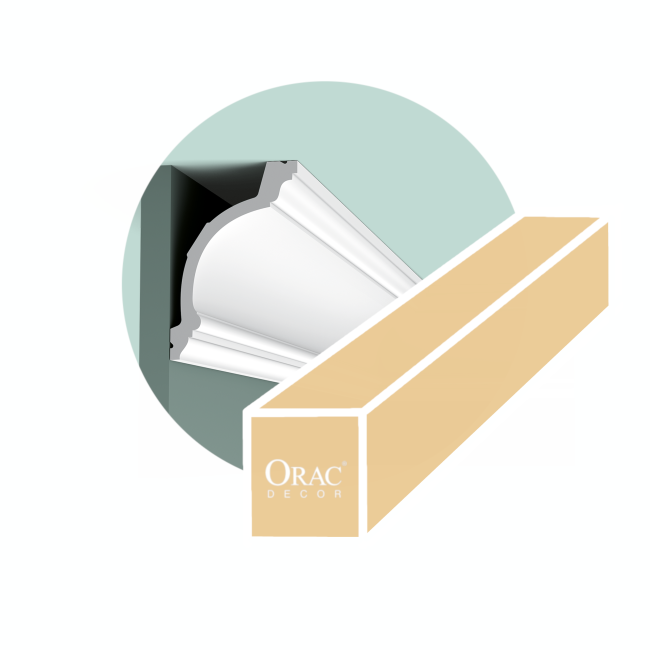 Cornisa Simétrica - Orac Decor - L200xP15.6xH10.3cm - Caja completa 14 metros - C217 (1)