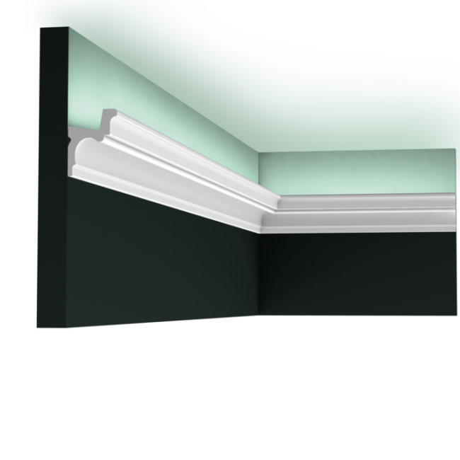 Profilo per illuminazione indiretta - Orac Decor - L200xP4,2xH5,5 cm - C323 (1)