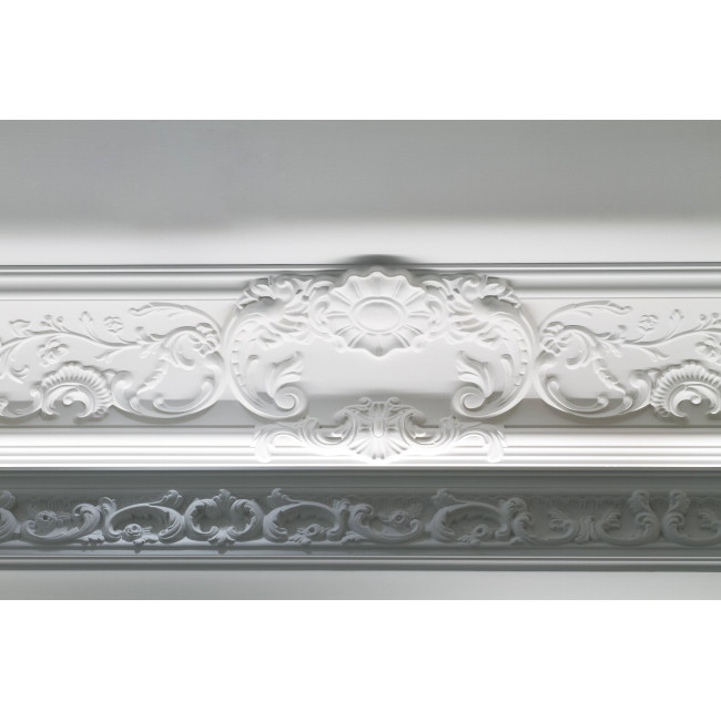 Cornisa con volutas decorativas - Orac Decor - L200xP18,2xH18,2cm - C338A (2)