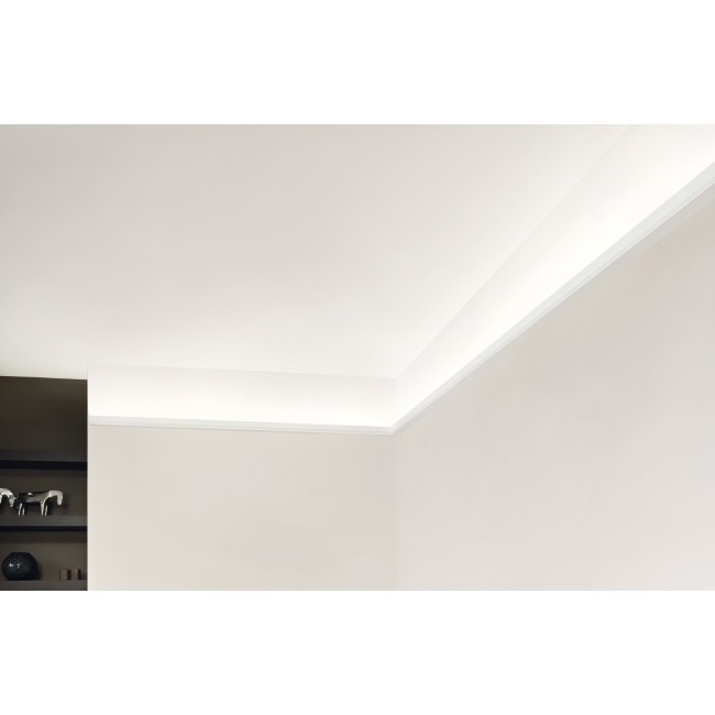 Profilo per illuminazione indiretta - Orac Decor - L200xP5xH5cm - Scatola completa 24 metri - C361 (4)